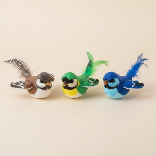 Kattenspeeltje met Vogelgeluid – Elastisch Touw