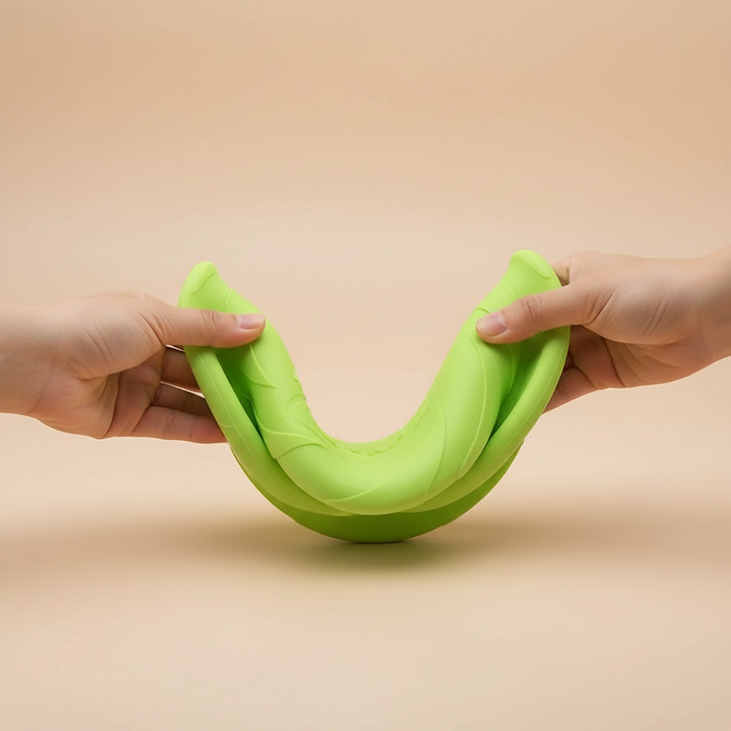 Demonstratie van de flexibele vliegende hondenschijf