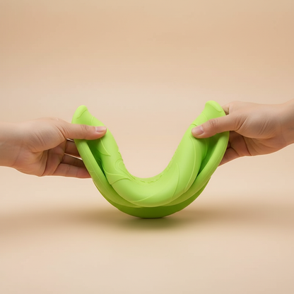 Demonstratie van de flexibele vliegende hondenschijf