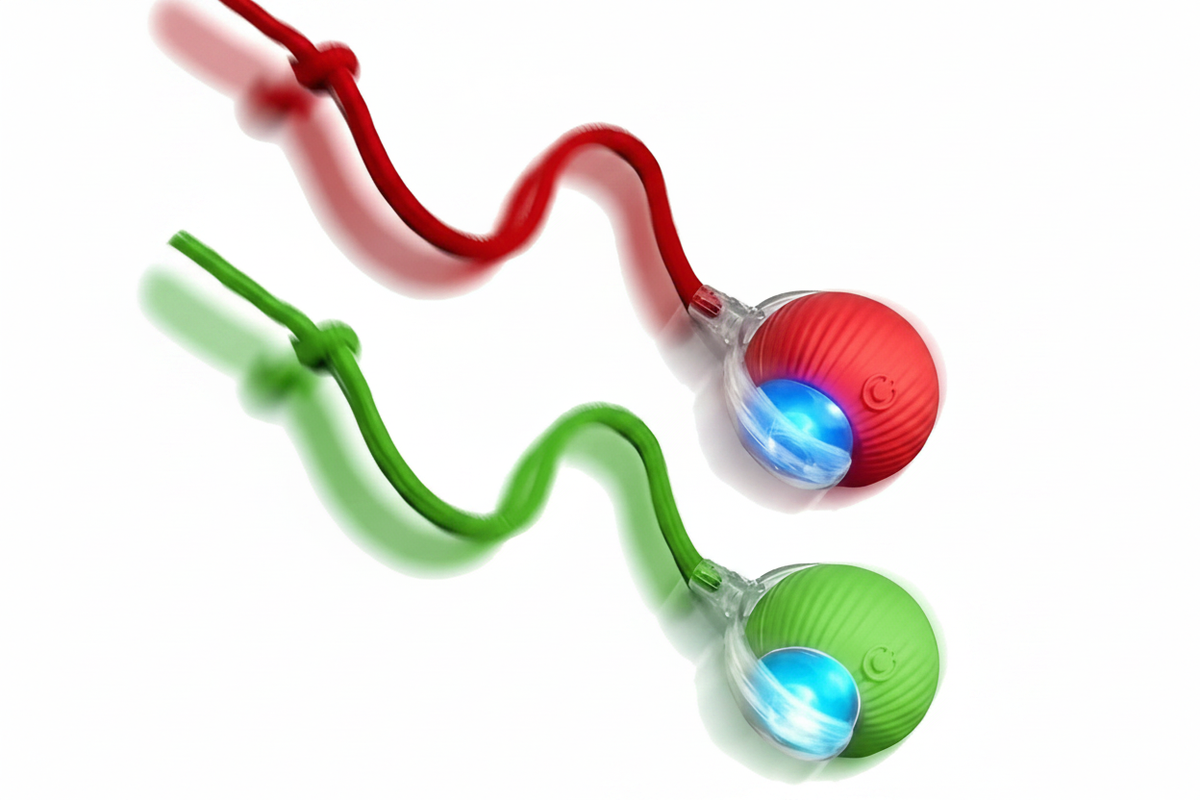 Rode en groene robotballen